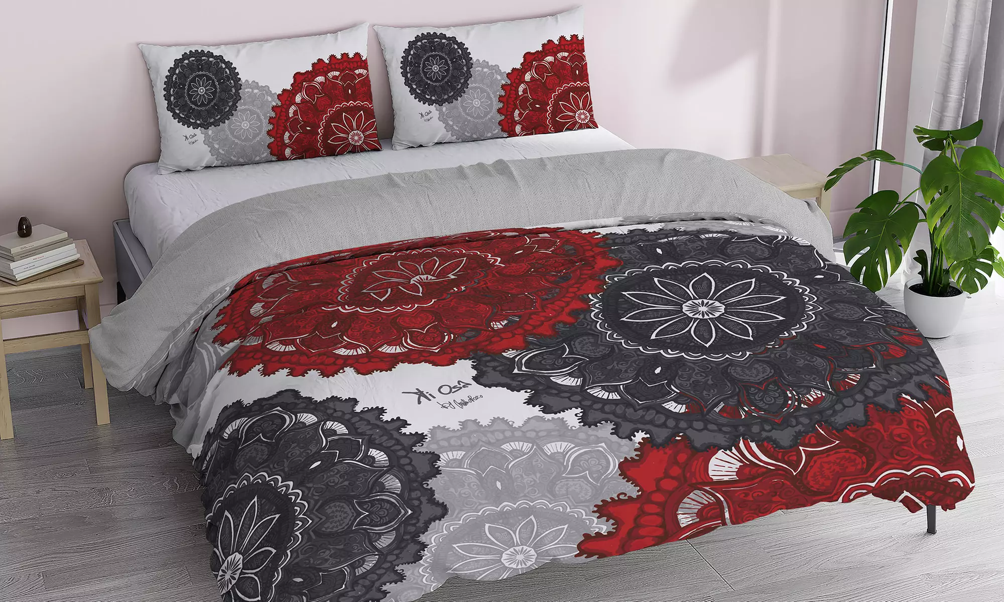 Parure copripiumino Kiosa in stampa digitale