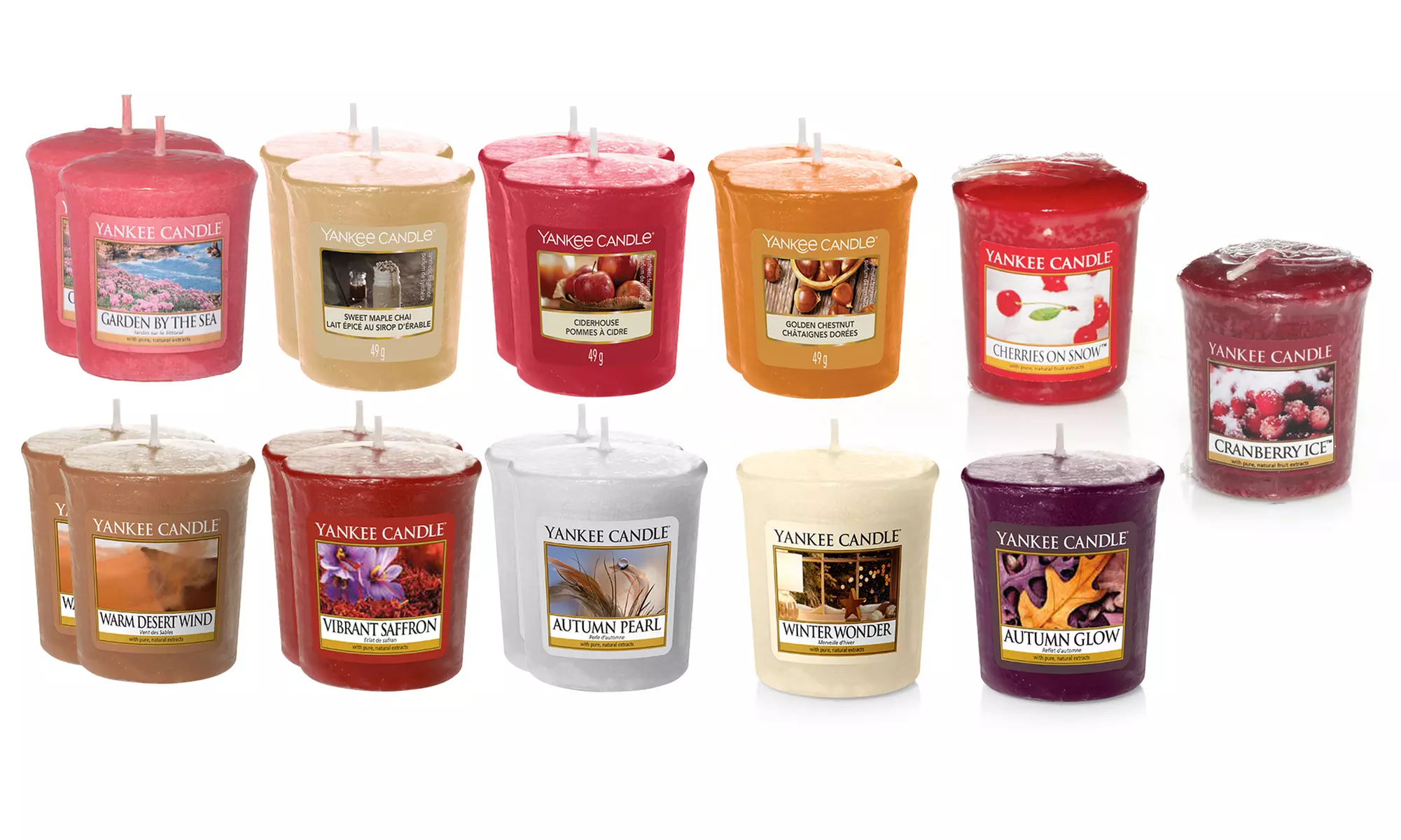Lot de 6, 12 ou 18 bougies votives Yankee Candle - Second Medium