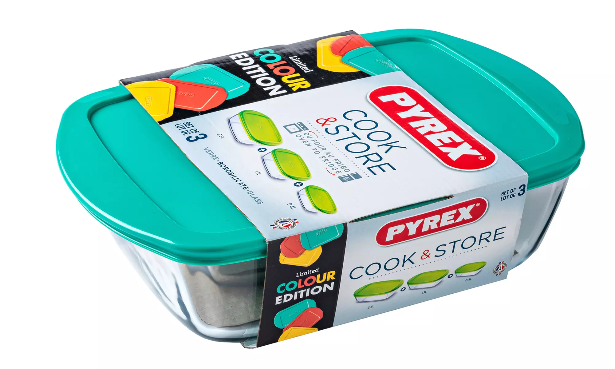 Pyrex Glass Cook and Store Three-Piece Set - Second Medium