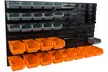 2 panneaux muraux jusque 52 bacs à bec de rangement d'outils pour garage ou atelier avec porte outils en option - Second Medium