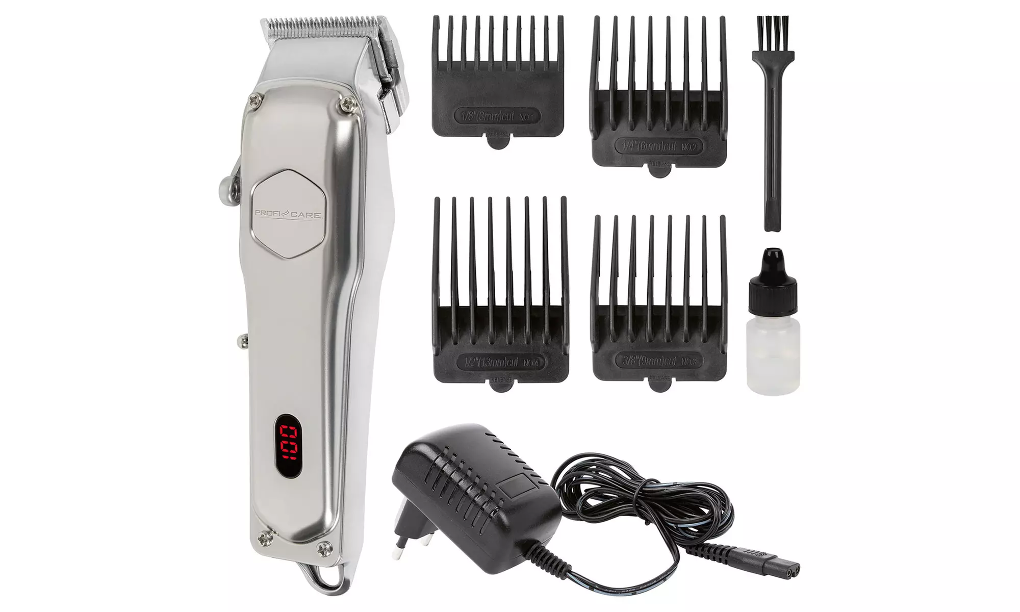 Tagliacapelli e trimmer per barba Proficare in acciaio inossidabile - Primary Image