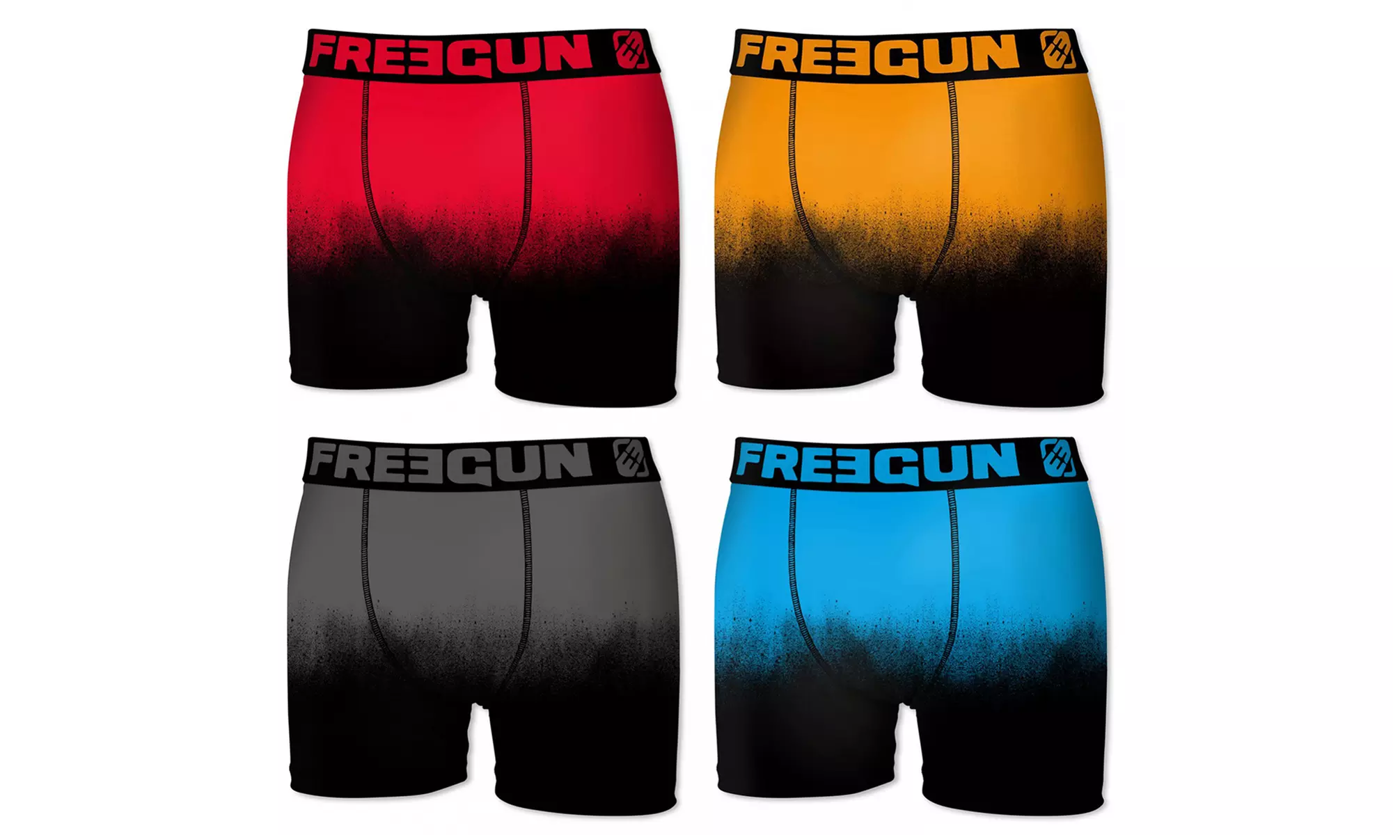 Pack de 4 boxers de la marque Freegun Inked ou Signature homme - Primary Image