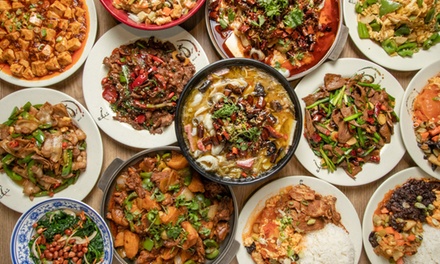 Four Courses Sharing Chinese Dinner for Four: Two Fresh Veggies,  Two Signature Meat Dishes, Four Rices & Four Cokes - Old Xian s Food