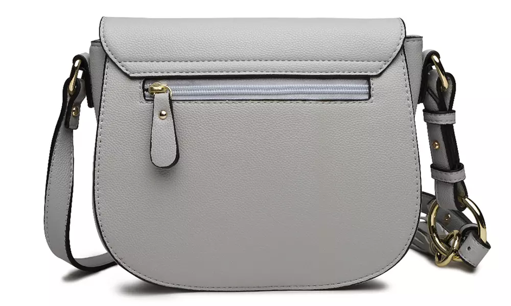 Women Fashion PU Leather Cross Body Saddle Bag