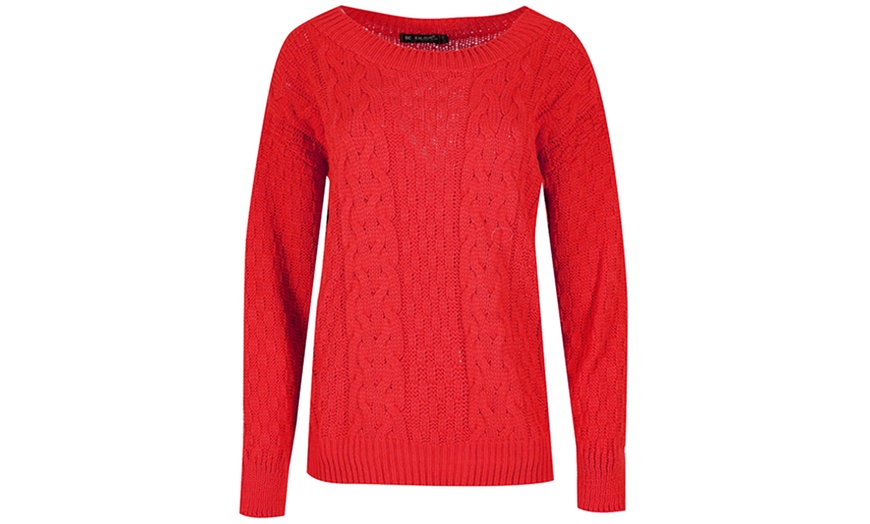 Image 10: Chunky Cable Knitted Jumper 