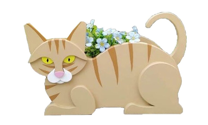 Image 12: Cat-Shaped Flower Pot Planter