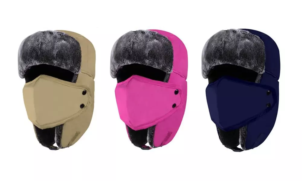 Unisex Cold Weather Full Face Winter Trooper Hat - Primary Image