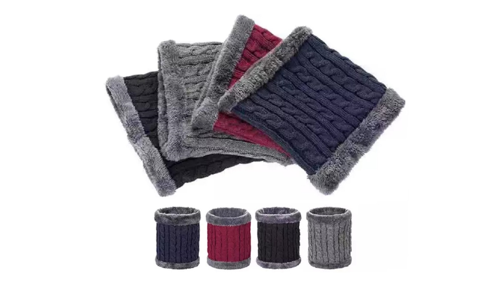 Blu Apparel gestrickter Fleece-Halswärmer