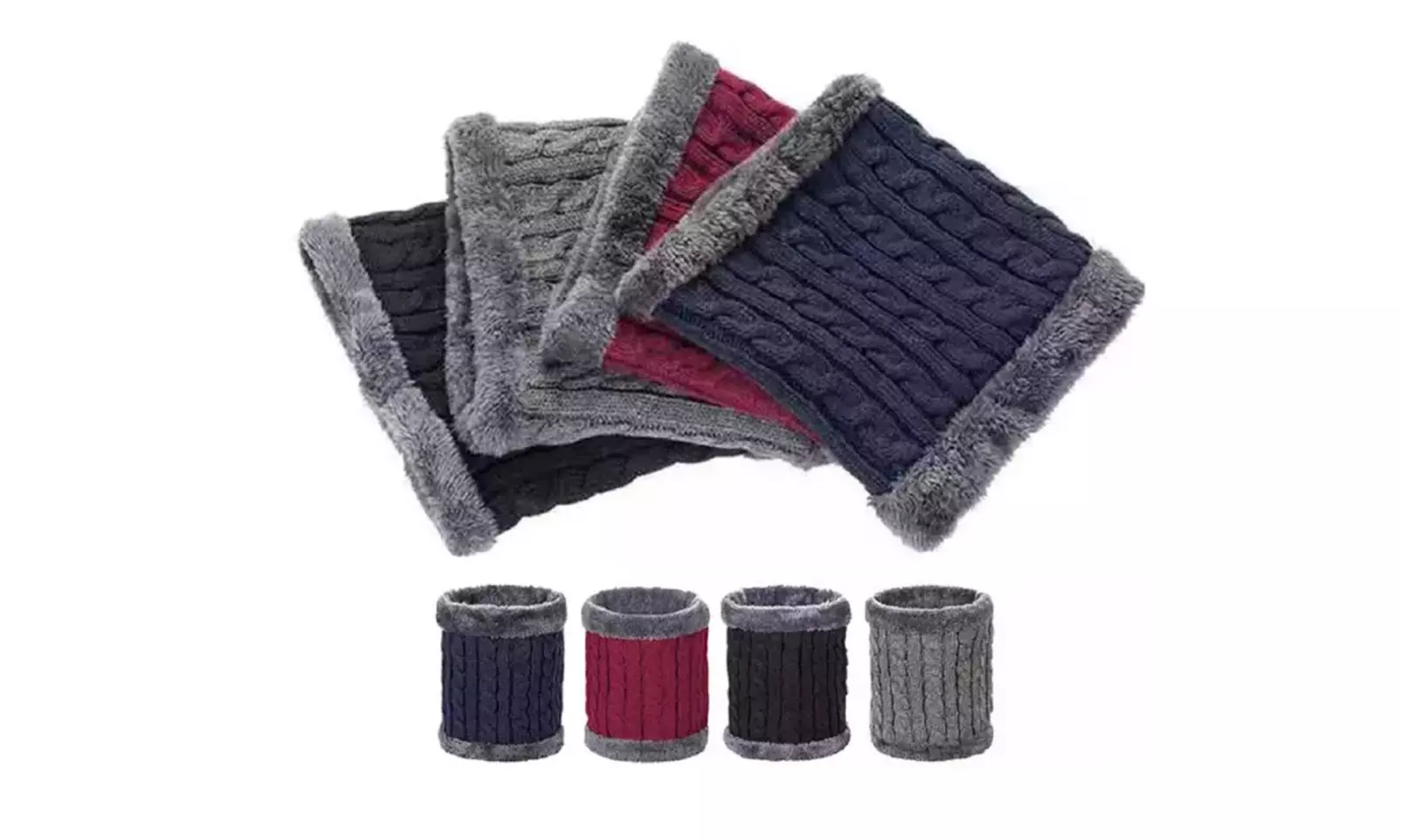 Blu Apparel gestrickter Fleece-Halswärmer