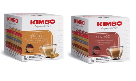 Fino a 96 capsule di caffè compatibili Dolce Gusto, disponibili in nei gusti Cortado e Ginseng
