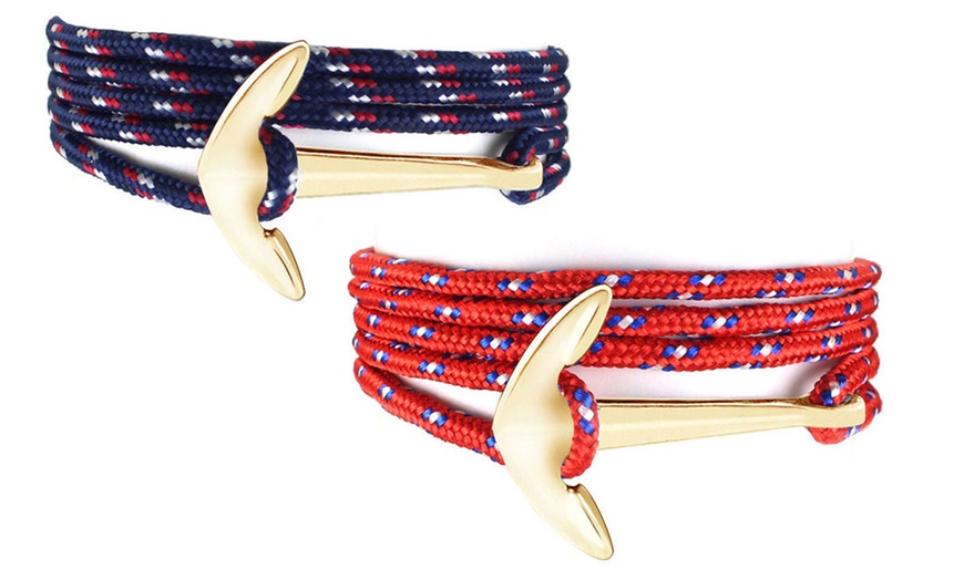 Image 12: 1, 2 ou 3 bracelets avec motif d'ancre unisexe