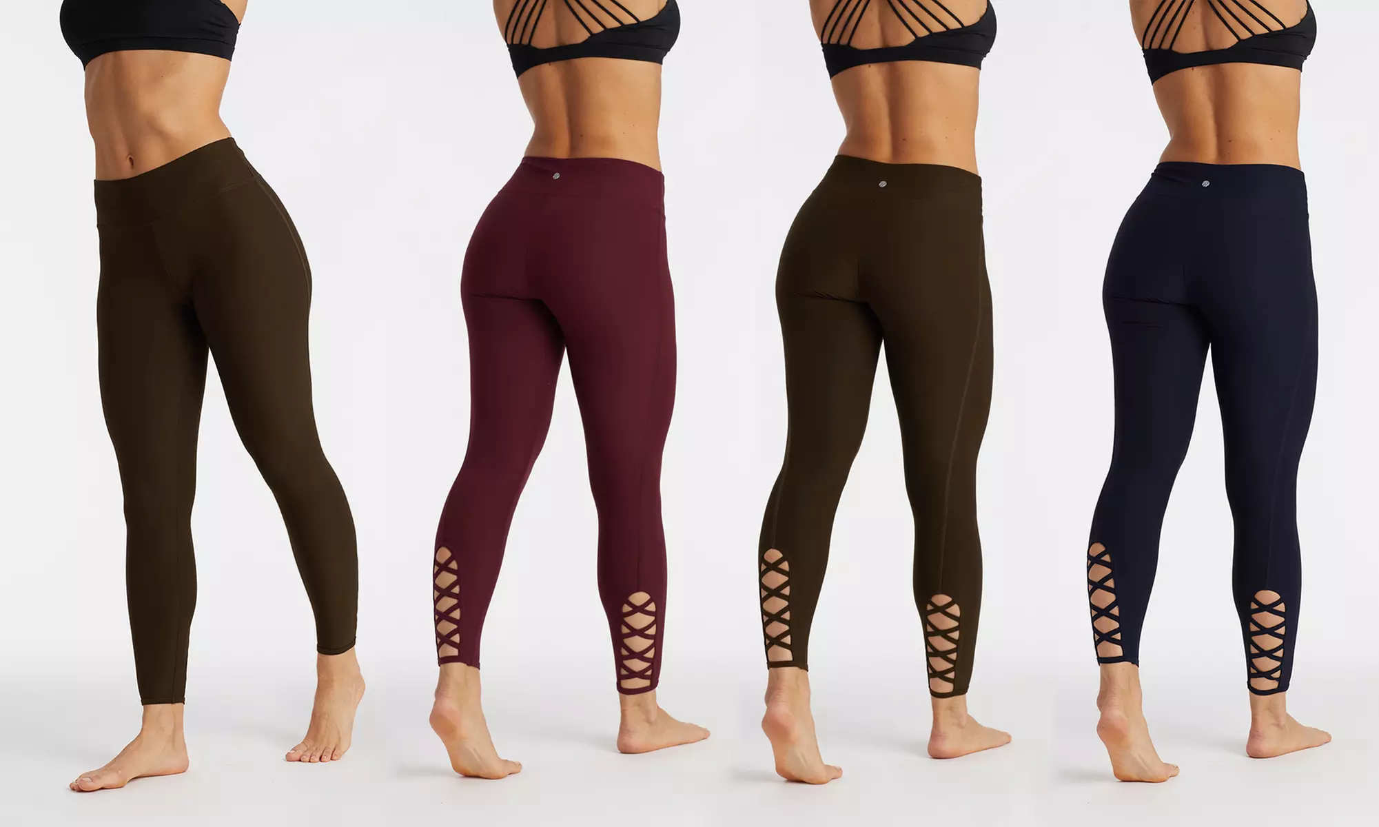 Bally Fitness Women's Lace-Back Ankle Tights - Primary Image