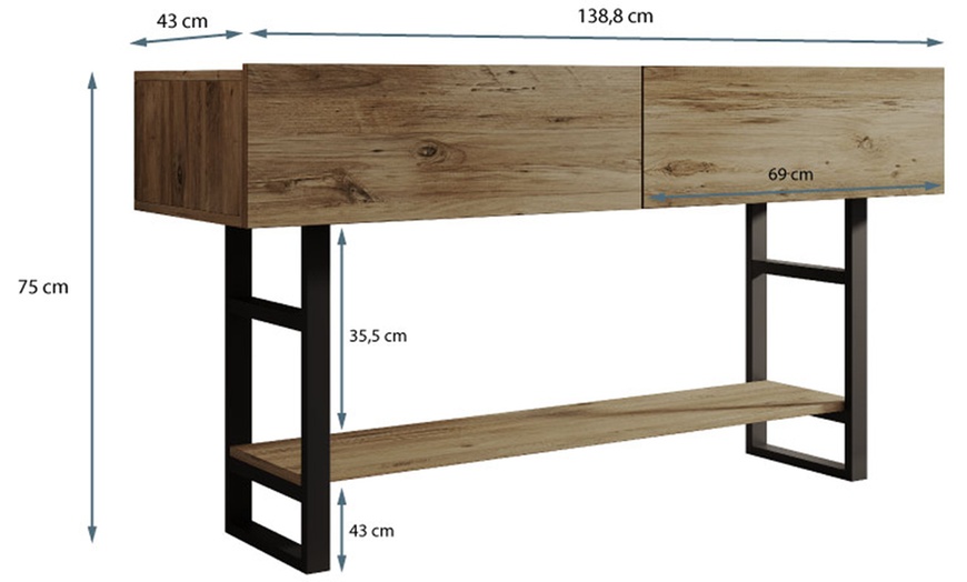 Image 4: Dressoirkast in grenen kleur