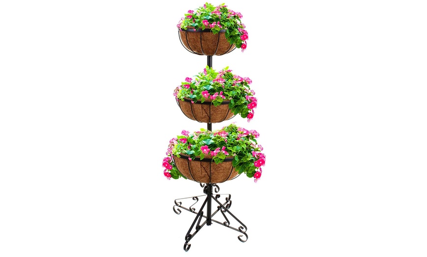 Image 1: Three-Tier Coco Planter