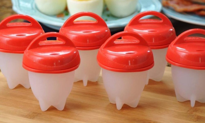 Image 3: Silicone Egg Poacher Set