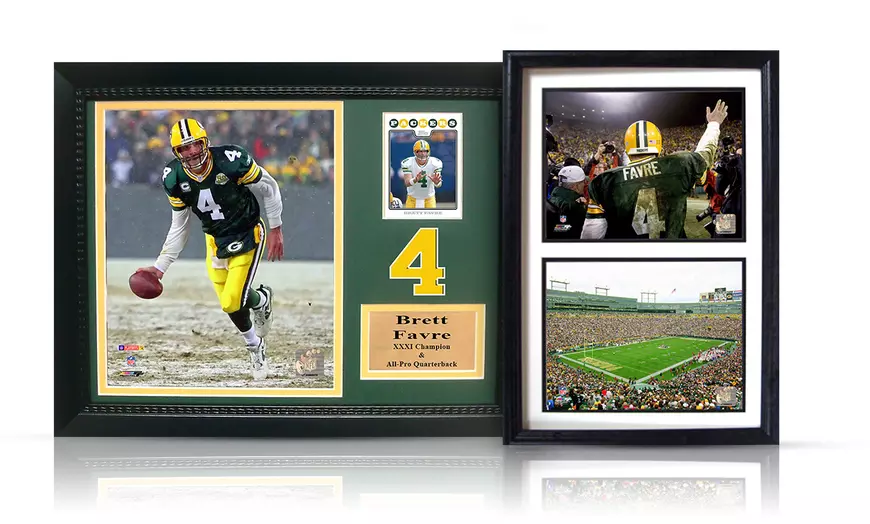 Large brett favre buying picture plaque