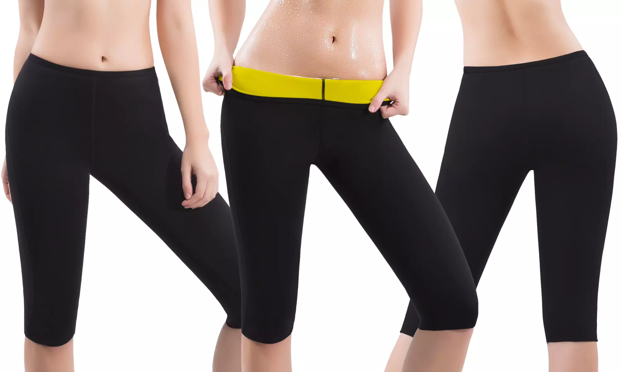 Thermal Sauna Capri Pants and Hot Shapers Slimming Cream (4 Oz.) - Second Medium