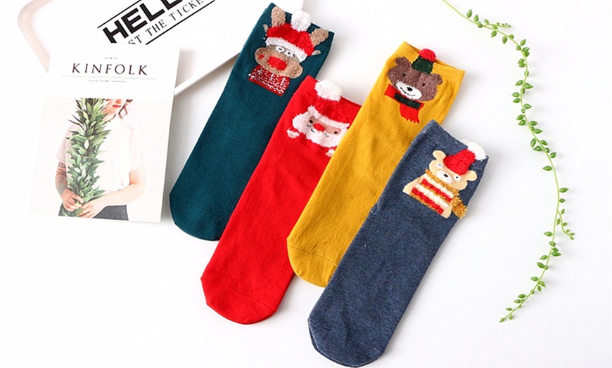 Image 6: Christmas Festive Socks Four-Pack