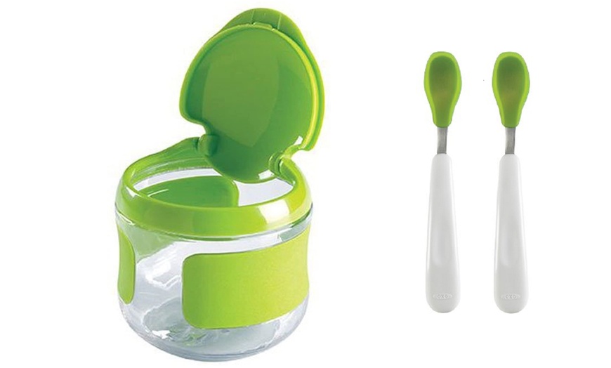 Image 1: OXO Tot Snack Cup or Spoons Silicone Feeding Tools