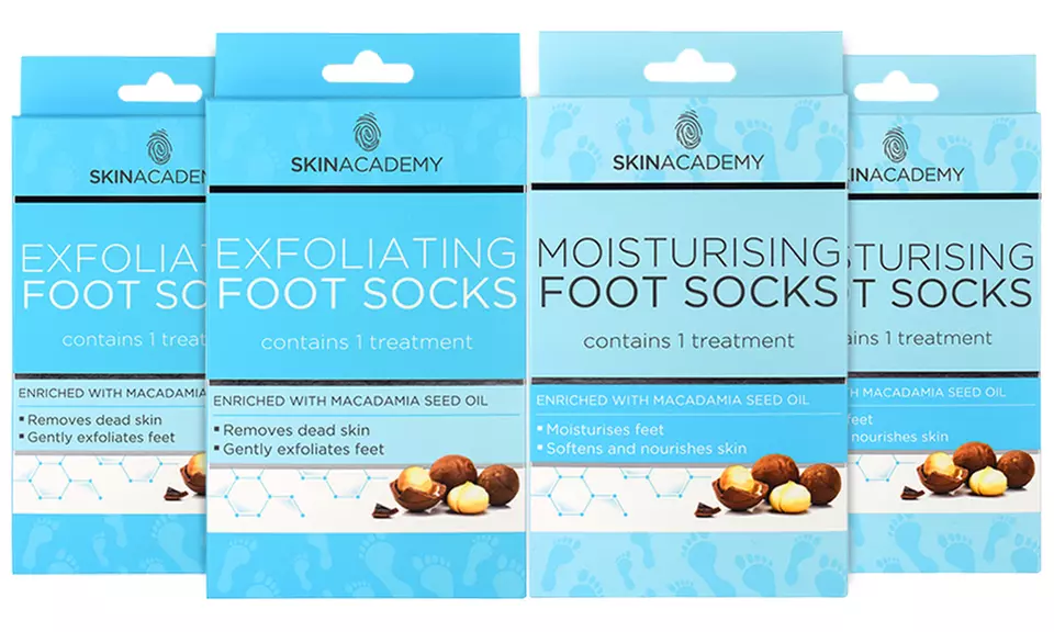2 ou 4 chaussettes hydratantes pour les pieds Skin Academy - Second Medium