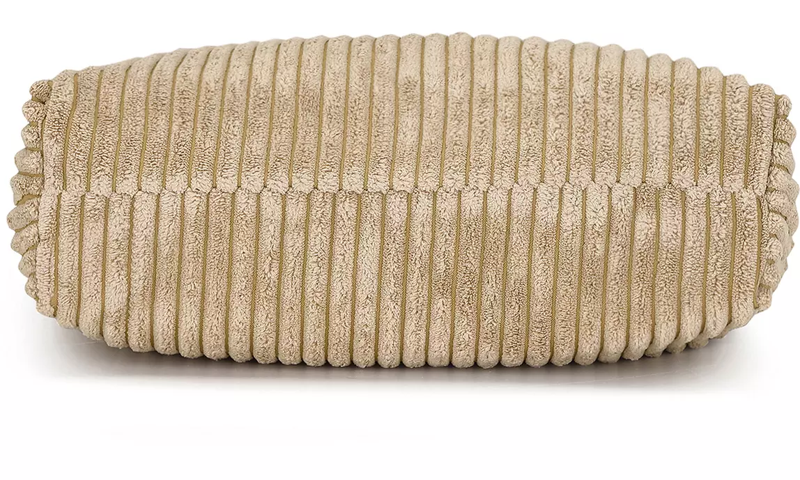 Women's Reversible Corduroy Shoulder Bag With Spacious Interior