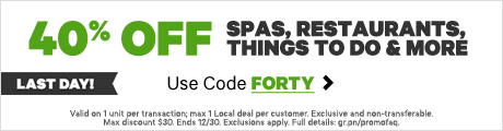 40% Off one local deal with code FORTY