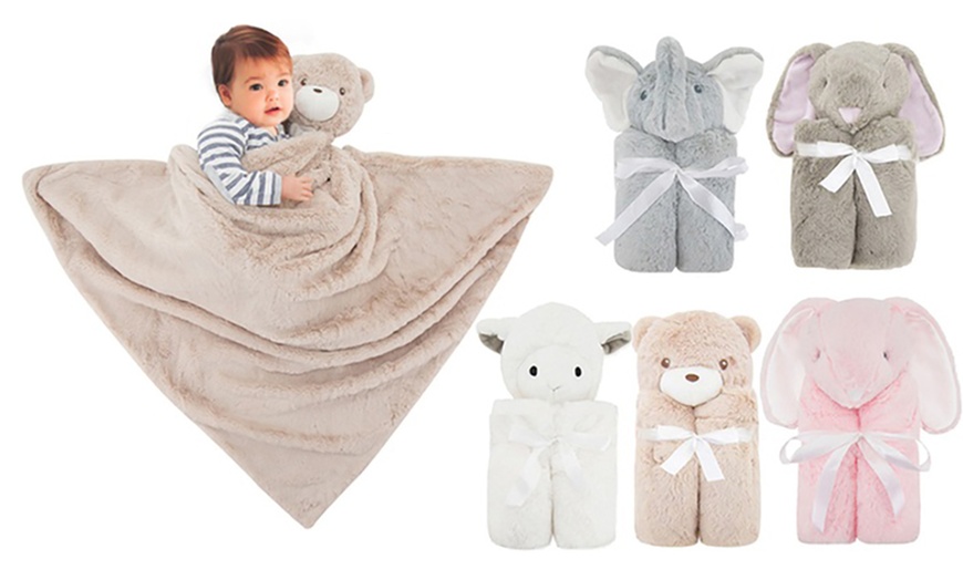 Image 1: Kids' Soft Animal Snuggle Blanket