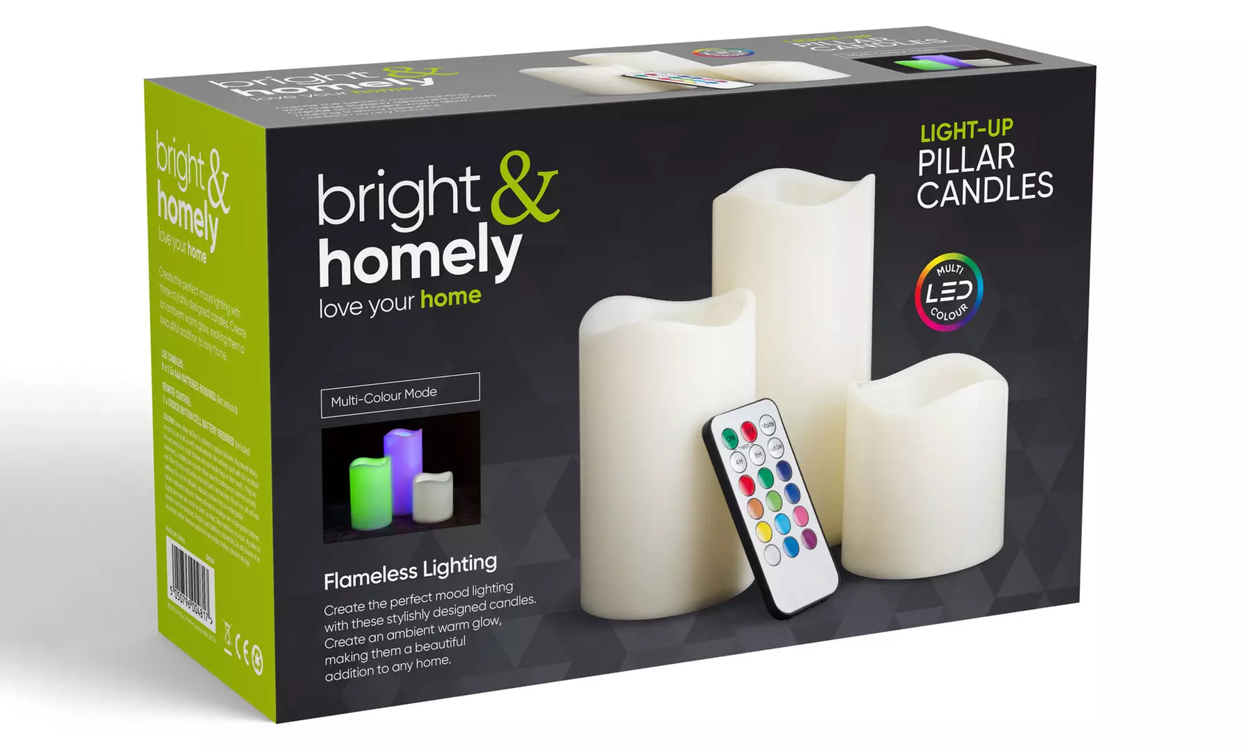 Set of Three Candles with Remote Control - Second Medium