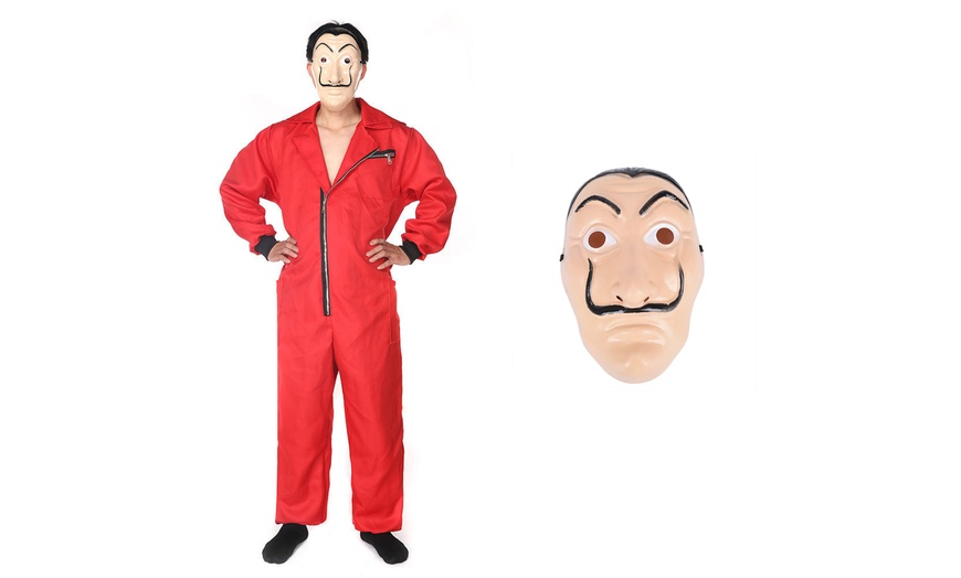 Image 7: Money Heist Masks and Jumpsuits Selection