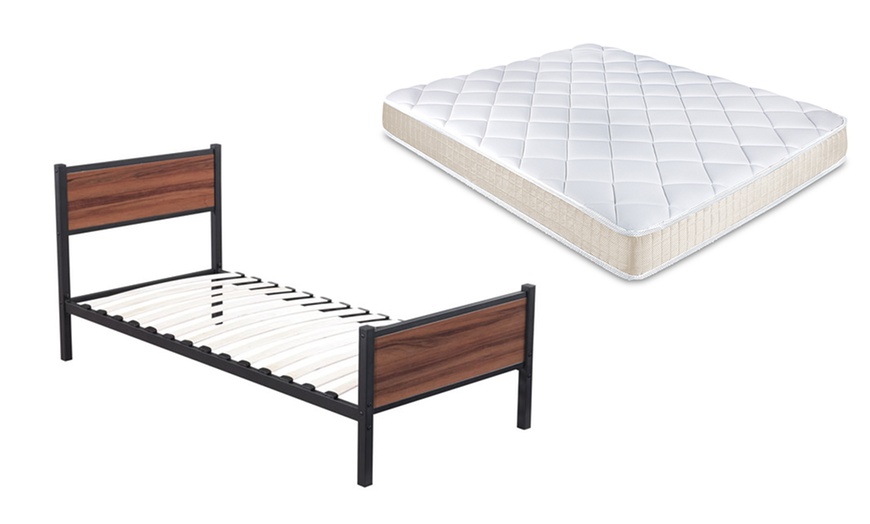 Image 17: Lit style industriel Texas, matelas en option, Sampur