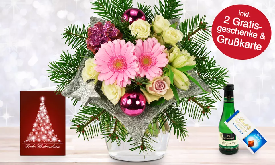 Weihnachtlicher Blumenstrauß