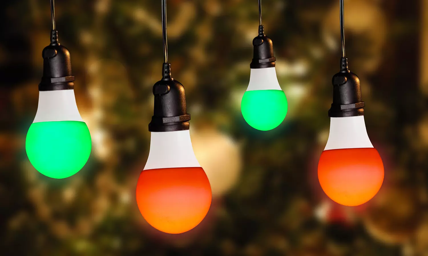 Red and Green Holiday LED Light Bulbs (2-Pack) - Primary Image