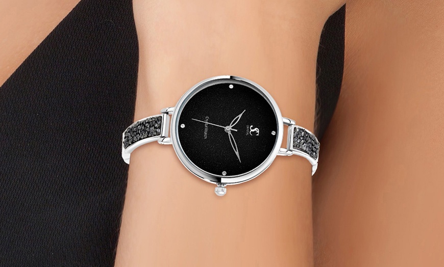 Image 10: Reloj adornado con cristales brillantes de SC Crystal