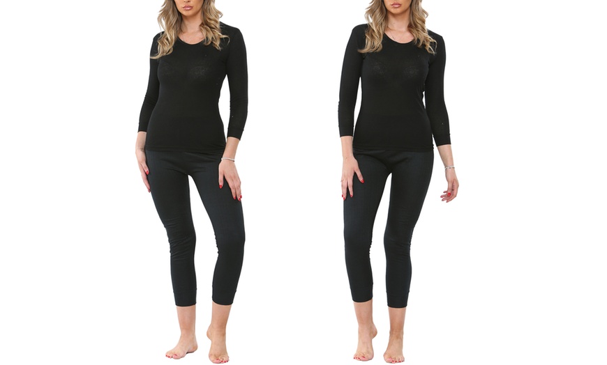 Image 3: Kruze Ladies Long Sleeve Thermal Set