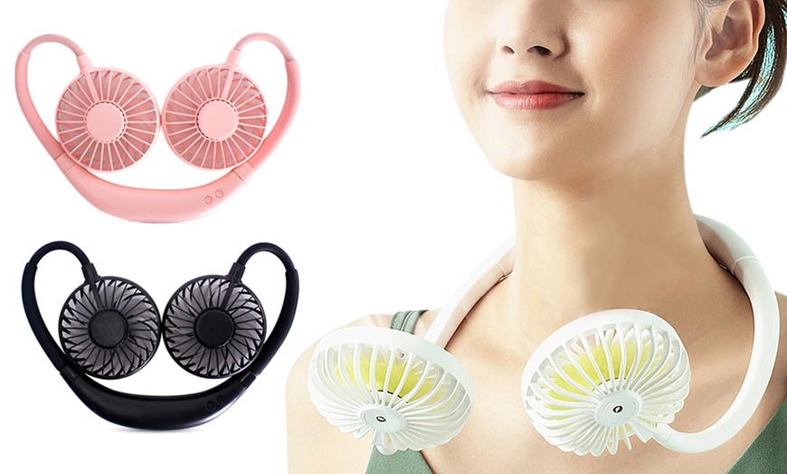 Image 1: 360° Adjustable Portable Fan