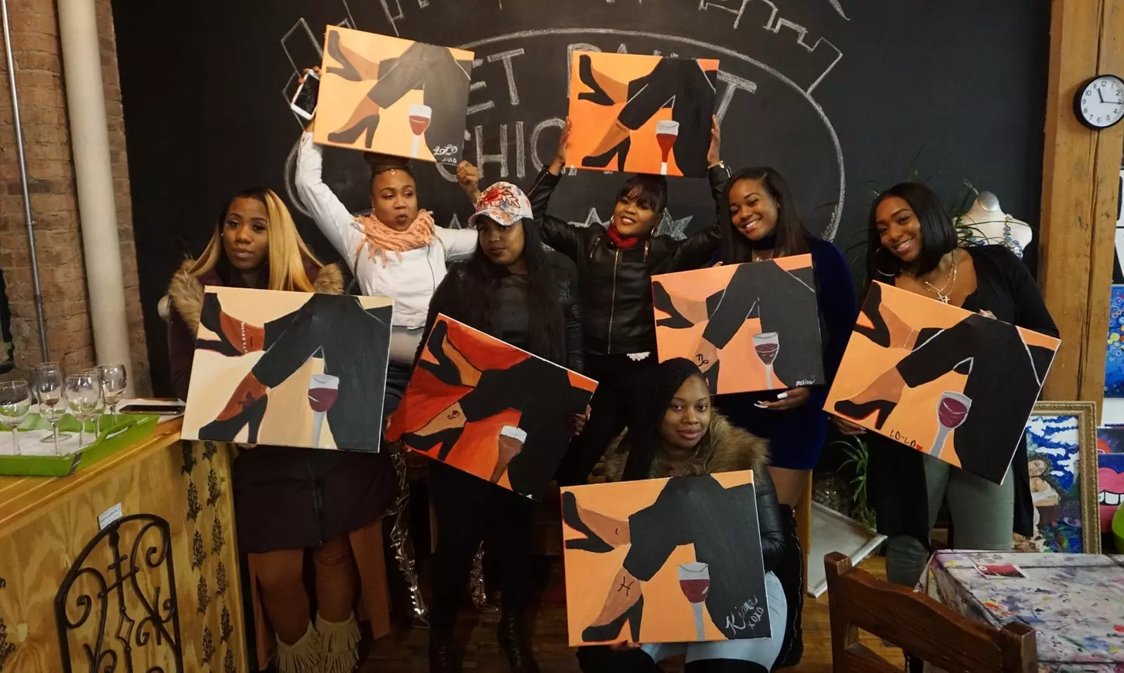 BYOB Painting Class for One or Two at Wet Paint Chicago (Up to 56% Off) - Primary Image