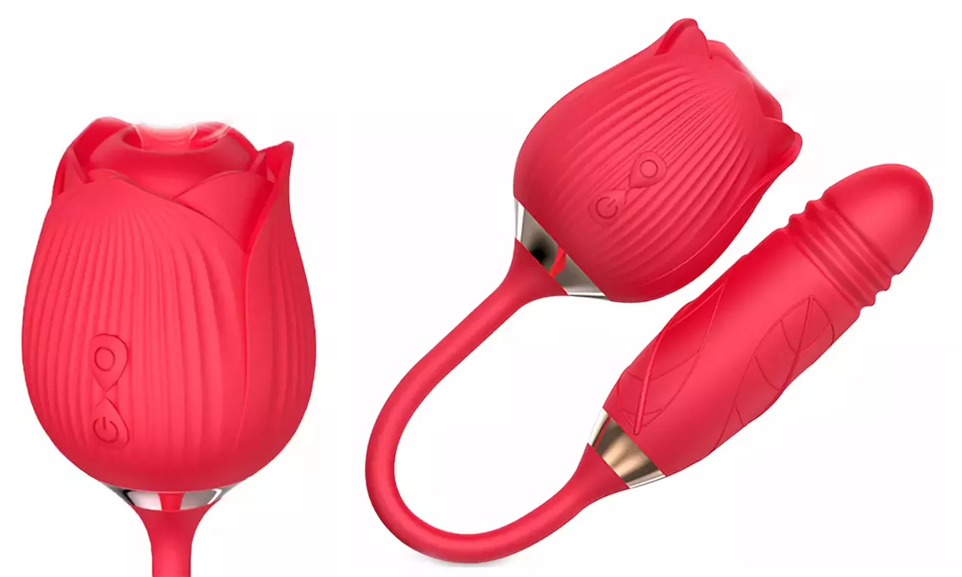 1x oder 2x G-Punkt-Vibrator mit Saug-Funktion in Rose-Form