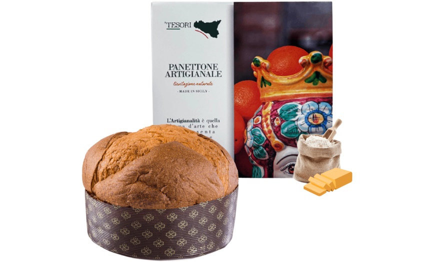 Image 3: Panettoni artigianali siciliani A Donna Lisabetta Tesori di Sicilia con scatola regalo decorata