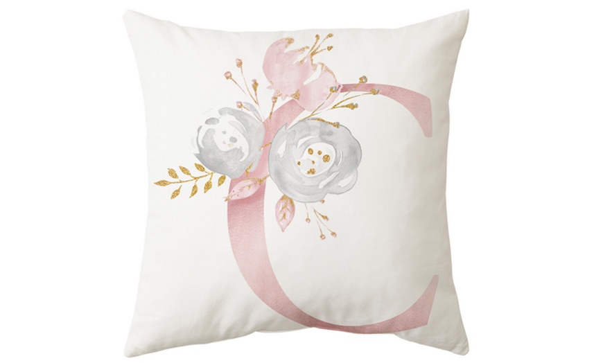 Image 8: Pink Letter Pillow Cushion Cover