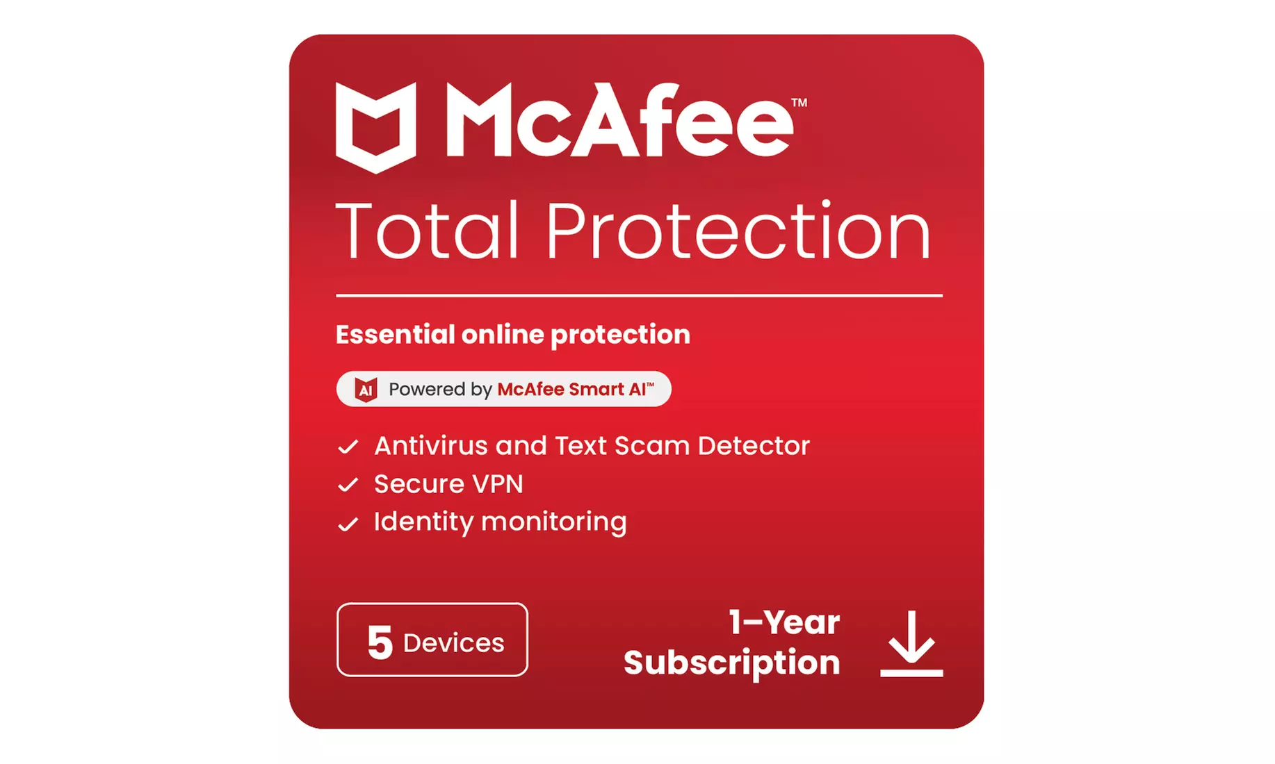 McAfee Total Protection or Internet Security, Up To 79% Off
