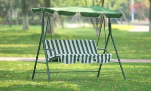 Three-Seater Solar-Powered LED Swing Chair