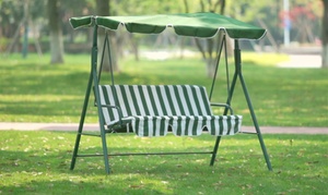 Three-Seater Solar-Powered LED Swing Chair