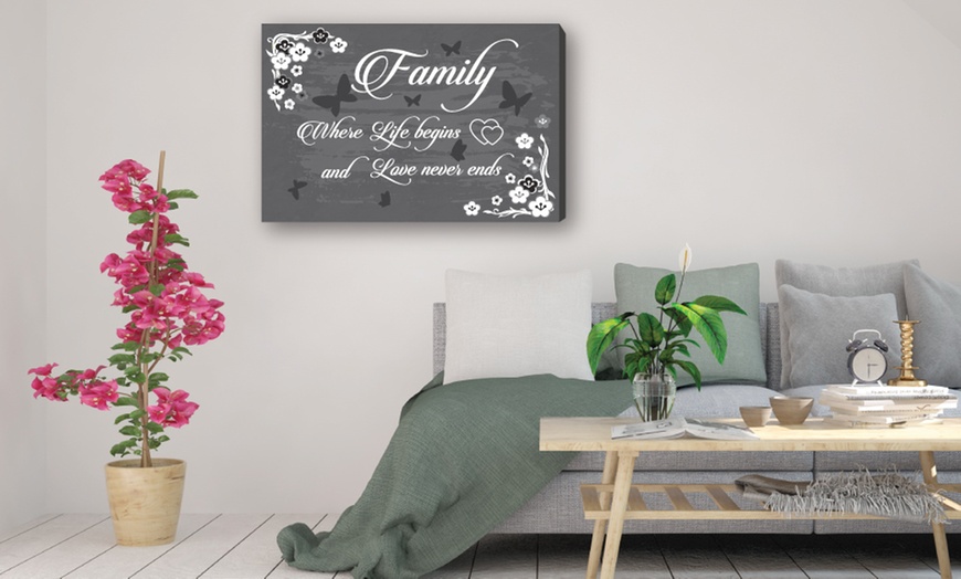 Image 6: Family Quote Canvas - 8 Designs