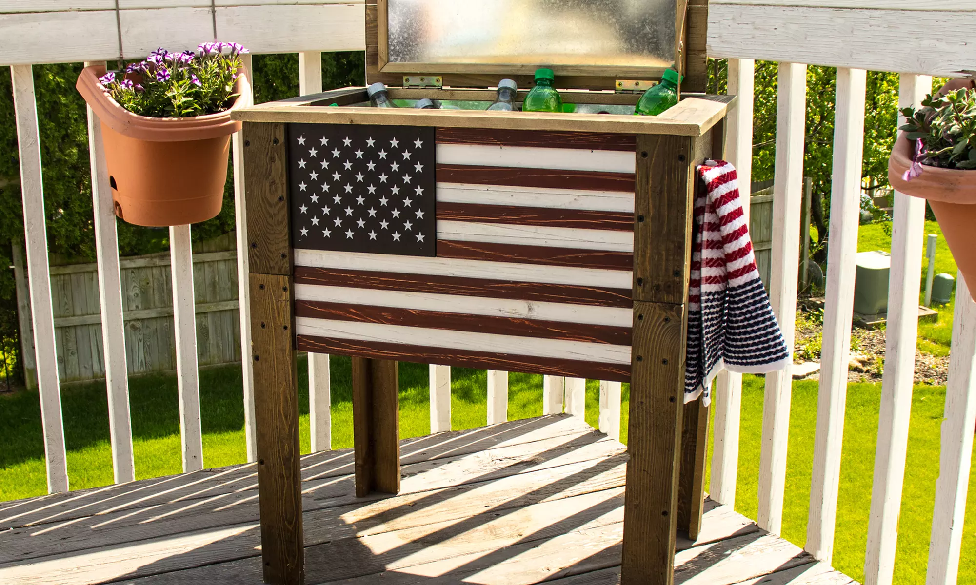 Backyard Expressions Outdoor Wooden Cooler - Primary Image