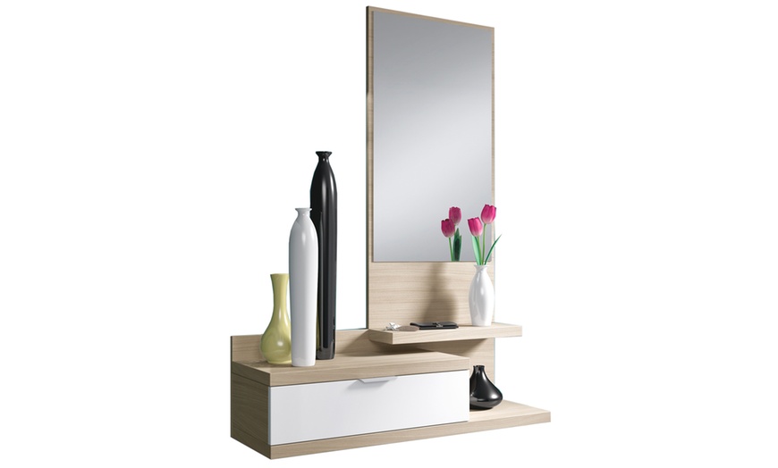 Image 4: One-Drawer Hall Unit with Mirror