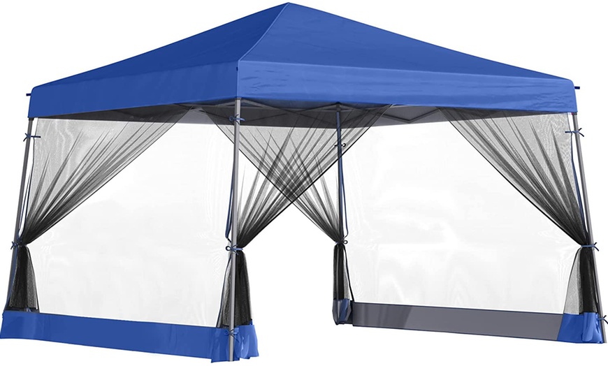 Image 9: Outsunny Outdoor Adjustable Pop-Up Gazebo Canopy 