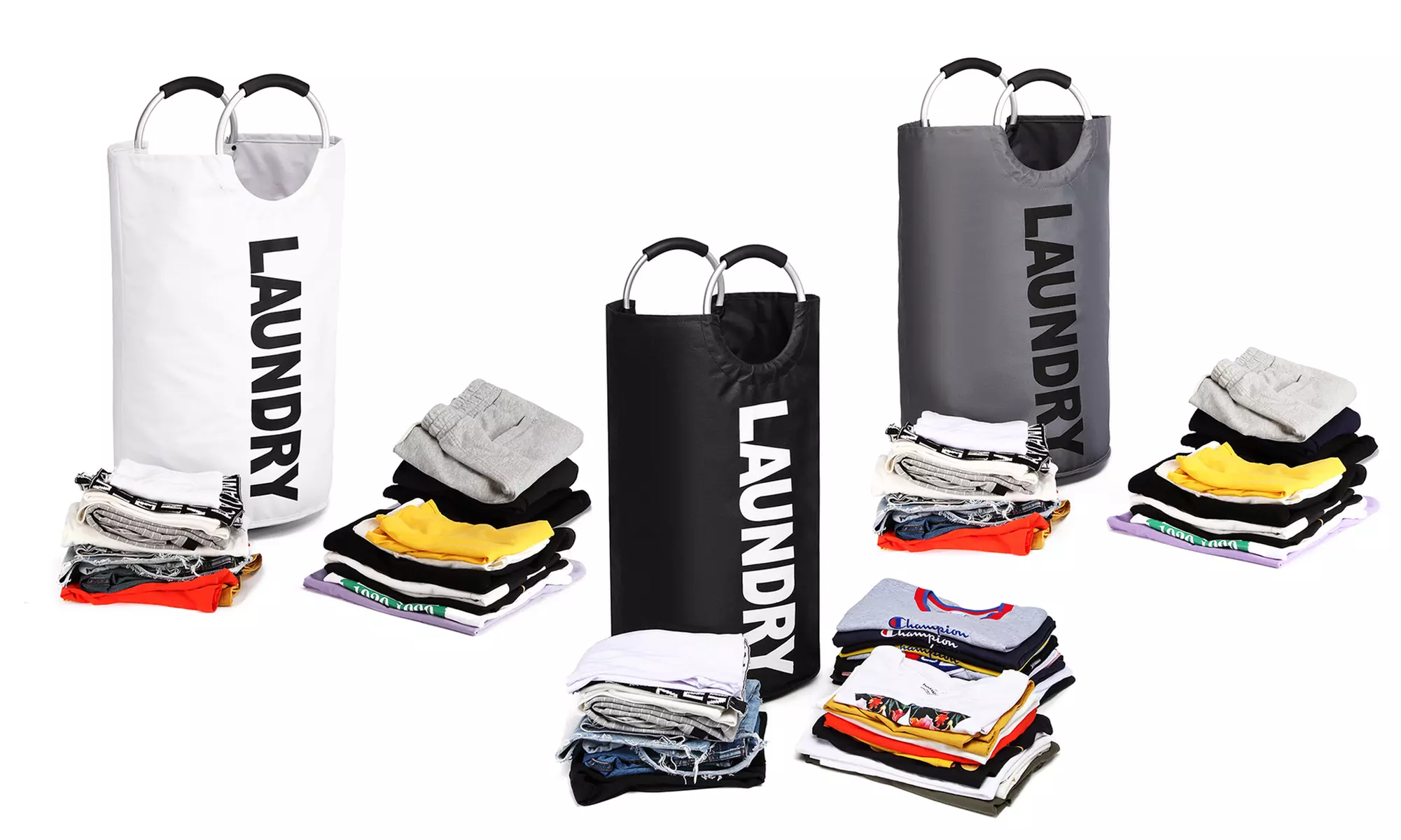 One or Two Collapsible Laundry Basket Hampers