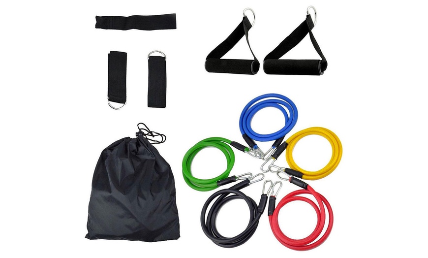 Image 4: 11-Piece Resistance Band Set