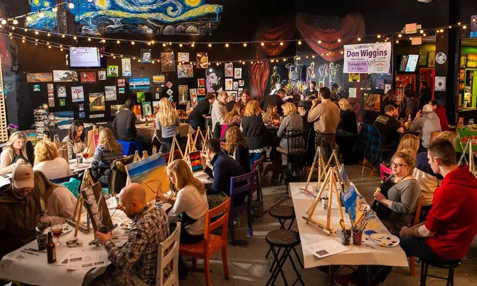 Adult Instructed Public Painting Class for One, Two, or Four at Uptown Art (Up to 38% Off) - Primary Image
