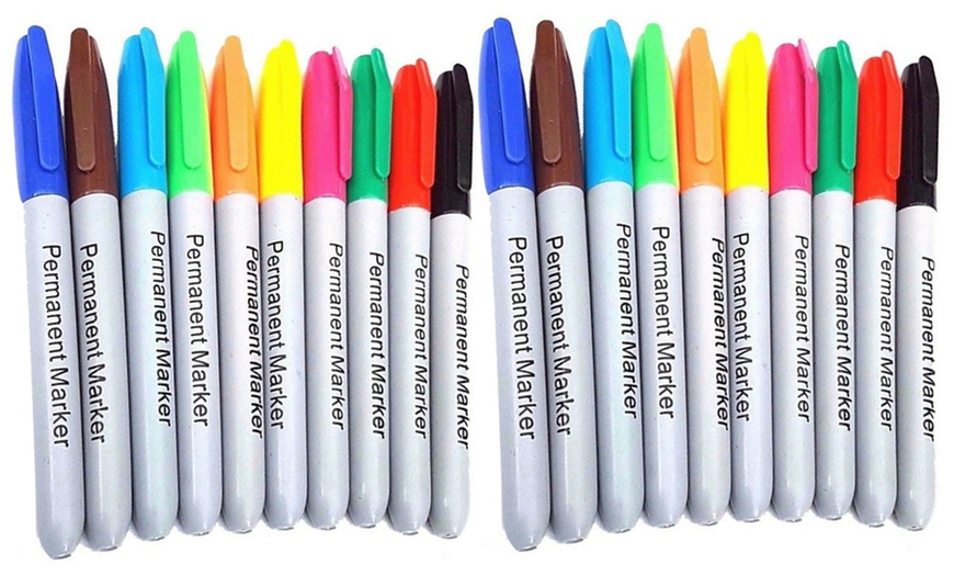 Image 3: Coloured Permanent Markers